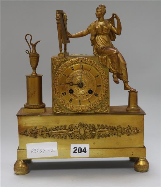 A Second Empire ormolu mantel clock